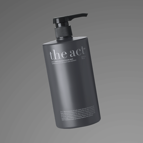 

THE ACT Шампунь и гель для душа для мужчин 3в1 750, Шампунь и гель для душа для мужчин 3в1