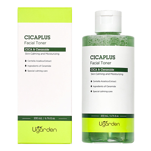 

DERMAL Ugarden Cicaplus Тонер для лица с Центеллой Азиатской 200, Ugarden Cicaplus Тонер для лица с Центеллой Азиатской