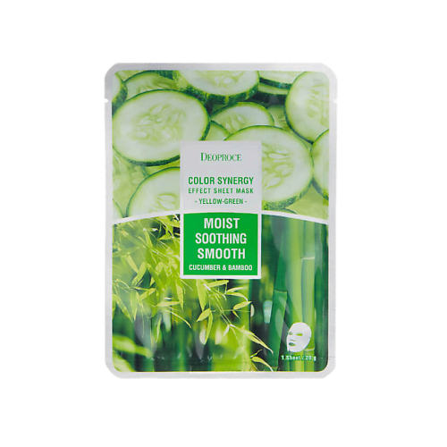 

DEOPROCE Тканевая маска для лица с экстрактами огурца и бамбука 20, Тканевая маска для лица с экстрактами огурца и бамбука