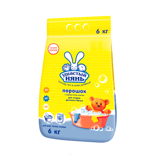 

УШАСТЫЙ НЯНЬ Стиральный порошок Детский 6000, Стиральный порошок Детский
