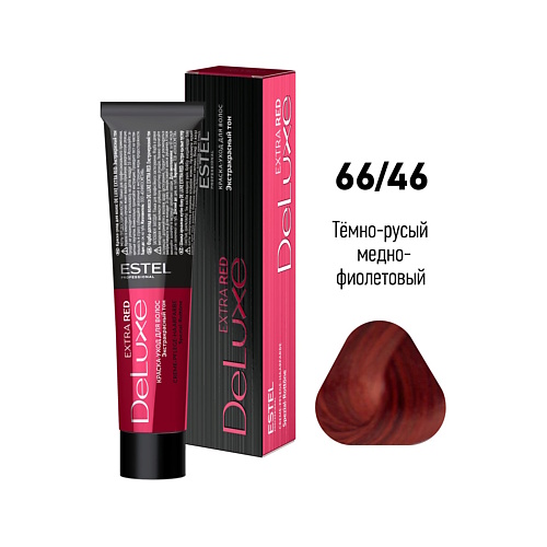 

ESTEL Краска-уход для волос DE LUXE EXTRA RED, Краска-уход для волос DE LUXE EXTRA RED