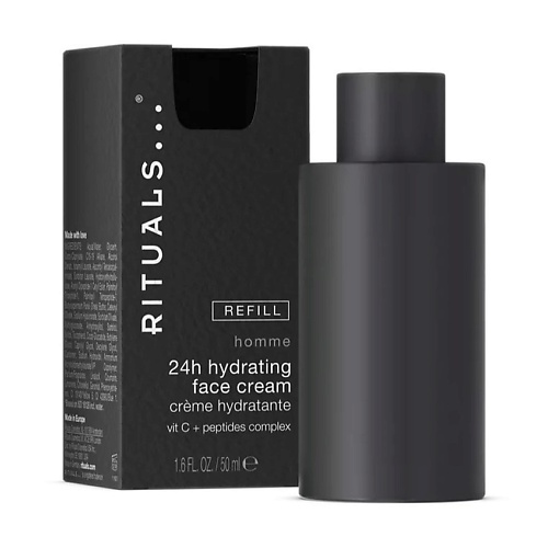 

RITUALS... Мужской увлажняющий крем для лица Homme 24H Hydrating Face Cream Refill. Сменный блок 50, ... Мужской увлажняющий крем для лица Homme 24H Hydrating Face Cream Refill. Сменный блок