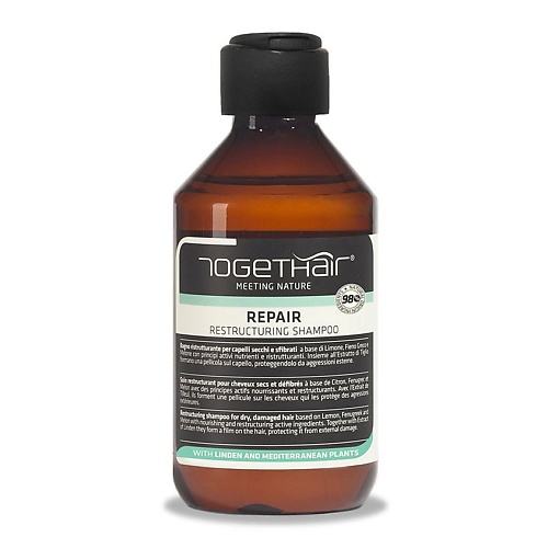 

TOGETHAIR MEETING NATURE REPAIR Восстанавливающий шампунь для ломких и поврежденных волос 250, REPAIR Восстанавливающий шампунь для ломких и поврежденных волос