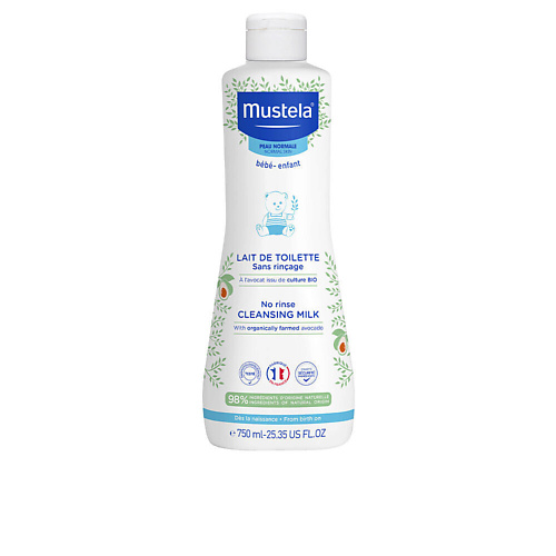 

MUSTELA Натуральное очищающее молочко с авокадо No Rinse Cleansing Milk, не требует смывания 750, Натуральное очищающее молочко с авокадо No Rinse Cleansing Milk, не требует смывания