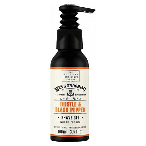 Средства для ванной и душа для мужчин  Лэтуаль SCOTTISH FINE SOAPS Гель для бритья Men’s Grooming Thistle & Black Pepper 100