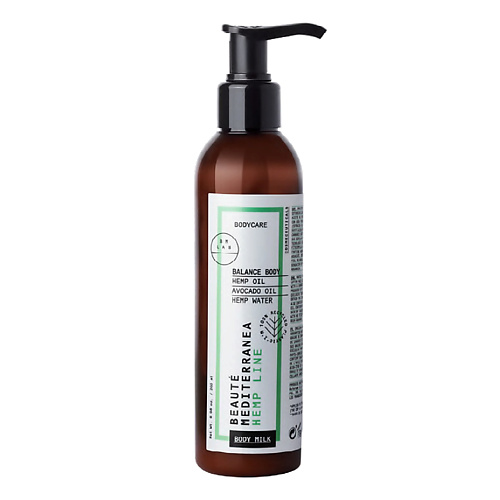 

BEAUTE MEDITERRANEA Питательная эмульсия для тела на основе масла семян конопли 200, Питательная эмульсия для тела на основе масла семян конопли