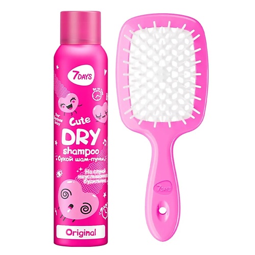 

7DAYS Сухой шампунь и расческа, набор для волос CUTE 200, Сухой шампунь и расческа, набор для волос CUTE