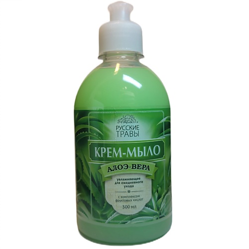 

РУССКИЕ ТРАВЫ Крем-мыло увлажняющее для ежедневного ухода Алоэ-вера без дозатора 300, Крем-мыло увлажняющее для ежедневного ухода Алоэ-вера без дозатора