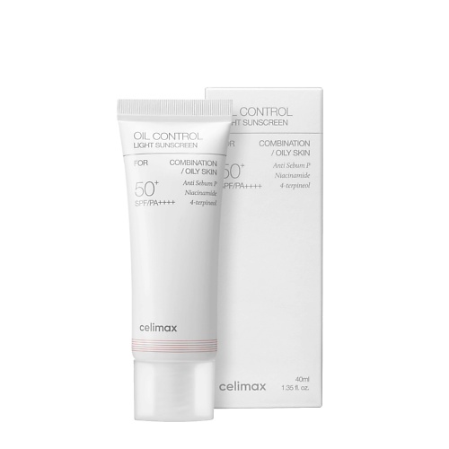 

CELIMAX Лёгкий солнцезащитный крем Oil Control Light Sunscreen SPF50+PA++++, Лёгкий солнцезащитный крем Oil Control Light Sunscreen SPF50+PA++++