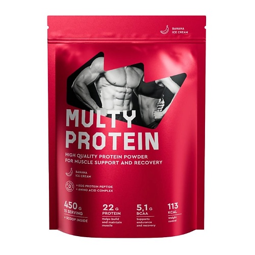 

PROTEIN REX Коктейль со вкусом бананового мороженого Multy Protein, Коктейль со вкусом бананового мороженого Multy Protein
