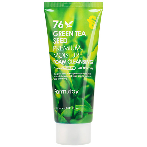 

FARMSTAY Пенка для лица очищающая увлажняющая с семенами зеленого чая Green Tea Seed Premium Moisture Foam Cleansing 100, Пенка для лица очищающая увлажняющая с семенами зеленого чая Green Tea Seed Premium Moisture Foam Cleansing