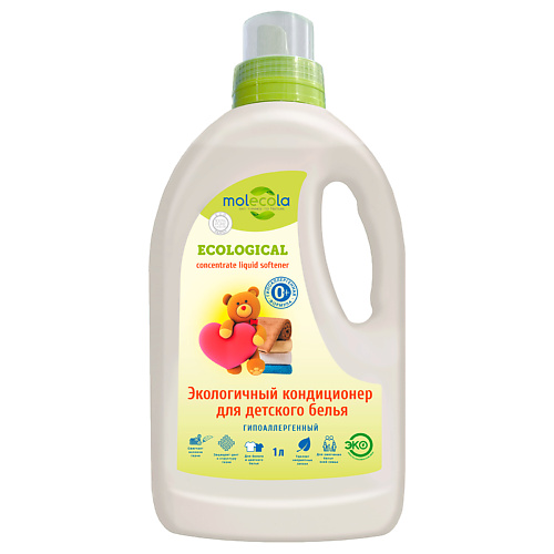 

MOLECOLA Кондиционер для детского белья Pure Sensitive для чувствительной кожи экологичный 1000, Кондиционер для детского белья Pure Sensitive для чувствительной кожи экологичный