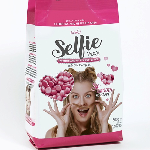 

ITALWAX Воск горячий (пленочный) Selfie гранулы 500, Воск горячий (пленочный) Selfie гранулы