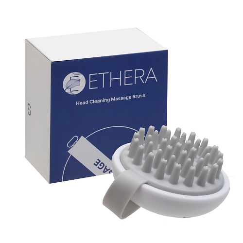 

ETHERA Массажная силиконовая щётка для мытья головы, белый, Массажная силиконовая щётка для мытья головы, белый