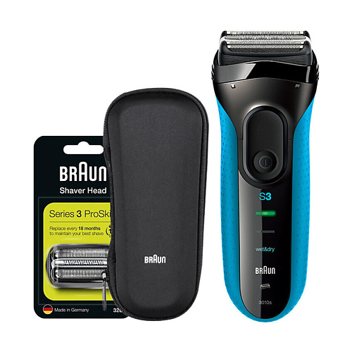 

BRAUN Электробритва 3010s Foil Razors Standard Blue+Original Blade Head, Электробритва 3010s Foil Razors Standard Blue+Original Blade Head