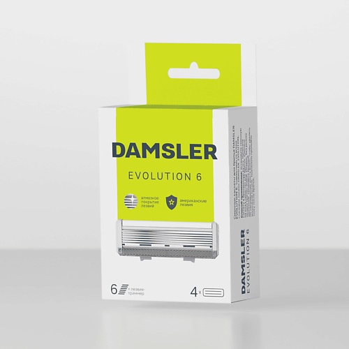  DAMSLER Кассеты для бритья, 6 лезвий Evolution