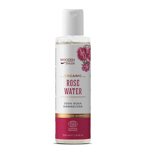 

WOODEN SPOON Вода розовая натуральная для лица Rose Water 100% Rosa Damascena 200, Вода розовая натуральная для лица Rose Water 100% Rosa Damascena