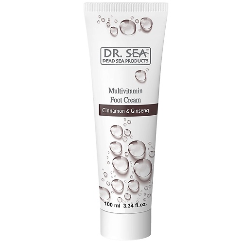 

DR. SEA Мультивитаминный крем для ног с экстрактами корицы и женьшеня 100, Мультивитаминный крем для ног с экстрактами корицы и женьшеня