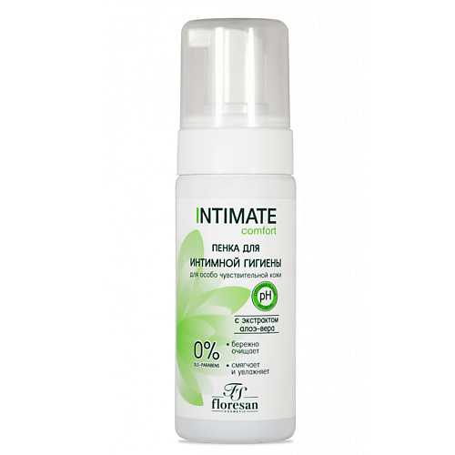 

FLORESAN Интимная пенка с экстрактом чистотела и алоэ вера для всей семьи 150, Интимная пенка с экстрактом чистотела и алоэ вера для всей семьи