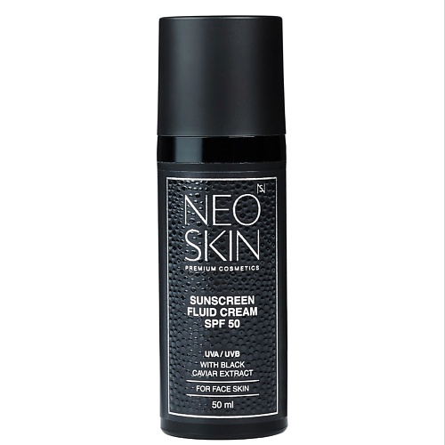

NEO SKIN Солнцезащитный крем-флюид SPF 50 с экстрактом черной икры 50, Солнцезащитный крем-флюид SPF 50 с экстрактом черной икры