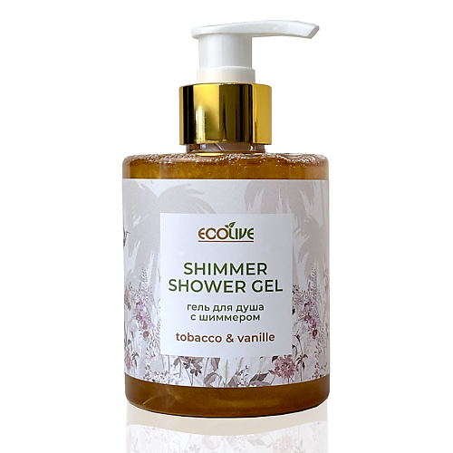 

ECOLIVE Гель для душа с шиммером, табако ваниль, Гель для душа с шиммером, табако ваниль