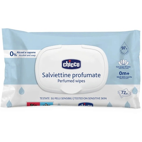 

CHICCO Салфетки очищающие, 72 шт, Салфетки очищающие, 72 шт
