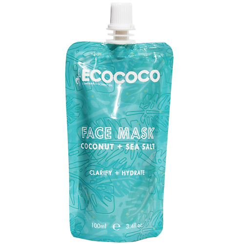 

ECOCOCO Маска для лица увлажняющая с кокосом и морской солью Face Mask Coconut + Sea Salt 100, Маска для лица увлажняющая с кокосом и морской солью Face Mask Coconut + Sea Salt