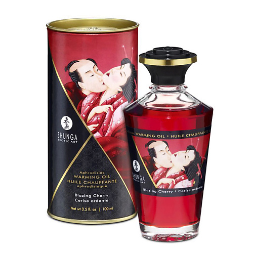 

SHUNGA Масло интимное разогревающее массажное Пылающая вишня 100, Масло интимное разогревающее массажное Пылающая вишня