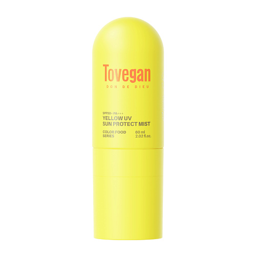 

TOVEGAN Солнцезащитный спрей для лица SPF50+PA+++ TOVEGAN Yellow UV Sun Protect Mist 60, Солнцезащитный спрей для лица SPF50+PA+++ TOVEGAN Yellow UV Sun Protect Mist