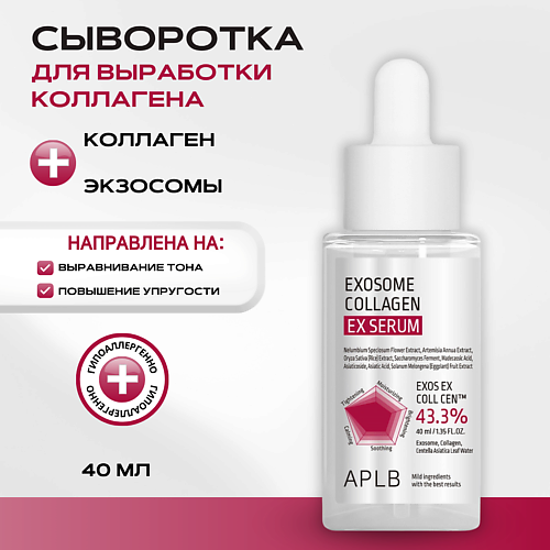 

APLB Сыворотка с экзосомами и коллагеном Exosome Collagen EX Serum, Сыворотка с экзосомами и коллагеном Exosome Collagen EX Serum