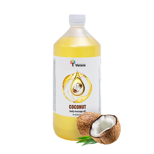 

VERANA BY HANDS OF NATURE Массажное масло для тела «Кокос», натуральное 1000, Массажное масло для тела «Кокос», натуральное