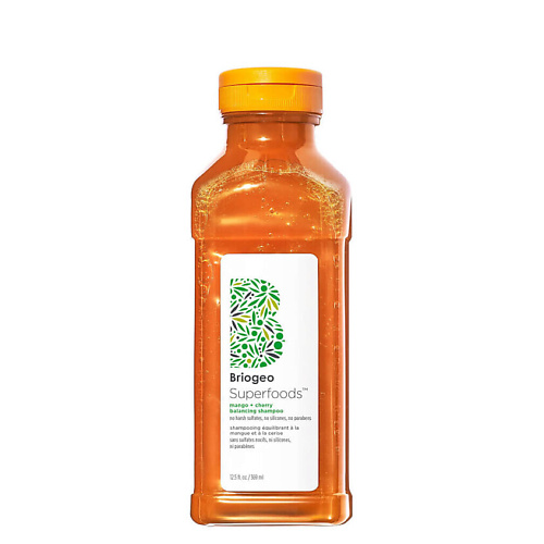 

BRIOGEO Шампунь для волос Superfoods Mango + Cherry Balancing Shampoo 236, Шампунь для волос Superfoods Mango + Cherry Balancing Shampoo