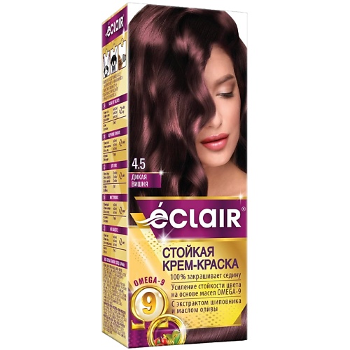 

ECLAIR Стойкая крем-краска для волос с маслами OMEGA 9, Стойкая крем-краска для волос с маслами OMEGA 9