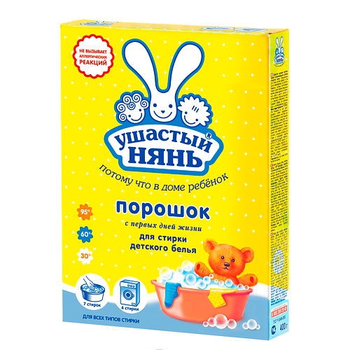 

УШАСТЫЙ НЯНЬ Стиральный порошок Детский 400, Стиральный порошок Детский
