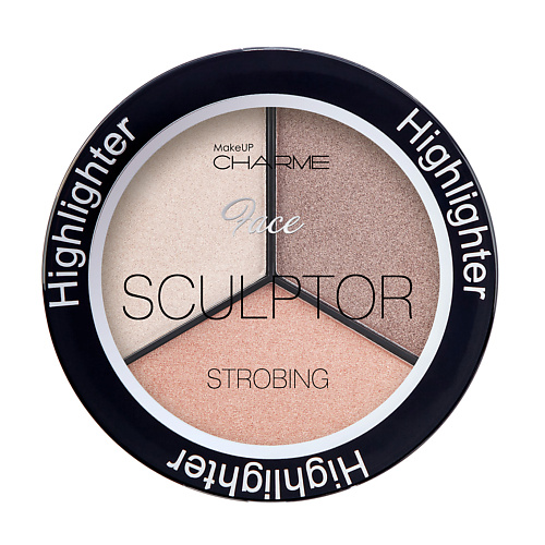 

CHARME Палетка хайлайтеров 3 в 1, Палетка хайлайтеров 3 в 1