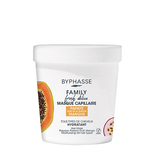 

BYPHASSE Маска для волос FAMILY FRESH DELICE 2 в 1 Папайя, Маракуйя и Манго для всех типов волос 250, Маска для волос FAMILY FRESH DELICE 2 в 1 Папайя, Маракуйя и Манго для всех типов волос