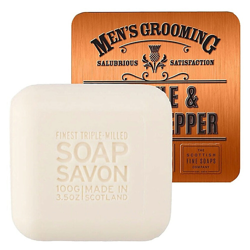 Туалетные мыла SCOTTISH FINE SOAPS Мыло в декоративной мыльнице Thistle & Black Pepper In A Tin 100