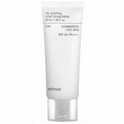 

CELIMAX Себорегулирующий солнцезащитный крем Celimax Oil Control Light Sunscreen SPF50 40, Себорегулирующий солнцезащитный крем Celimax Oil Control Light Sunscreen SPF50