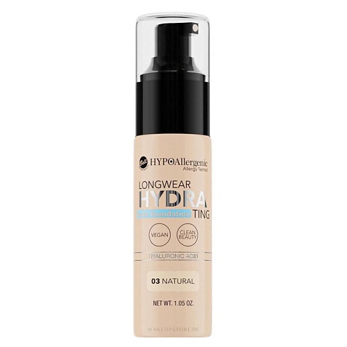 

BELL Тональная основа HypoAllergenic Longwear Hydrating Balm Foundation, Тональная основа HypoAllergenic Longwear Hydrating Balm Foundation