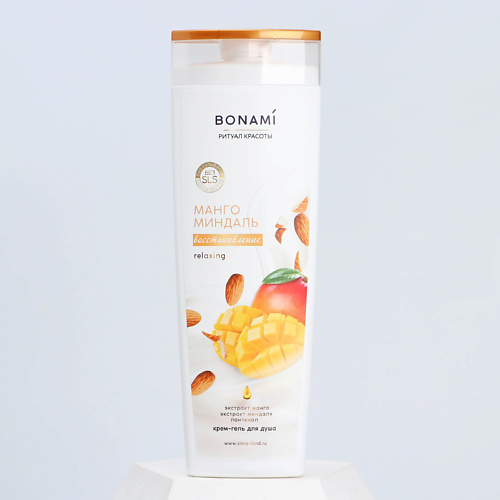 

BONAMI Гель для душа Восстановление манго и миндаль 400, Гель для душа Восстановление манго и миндаль