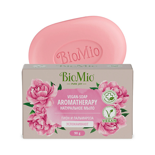 

BIO MIO Натуральное мыло "Пион и пальмароза" Vegan-Soap Aromatherapy, Натуральное мыло "Пион и пальмароза" Vegan-Soap Aromatherapy