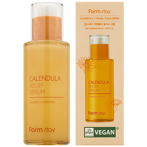 

FARMSTAY Успокаивающая сыворотка с экстрактом календулы Calming & Hydrating 50, Успокаивающая сыворотка с экстрактом календулы Calming & Hydrating