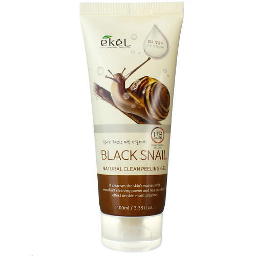 

EKEL Гель для умывания скатка с Улиточным Муцином Gel Black Snail 100, Гель для умывания скатка с Улиточным Муцином Gel Black Snail