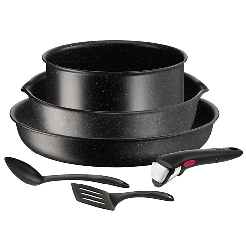 

TEFAL Набор посуды Ingenio Black Stone L3999002, Набор посуды Ingenio Black Stone L3999002