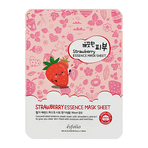 

ESFOLIO Маска для лица с экстрактом клубники 25, Маска для лица с экстрактом клубники