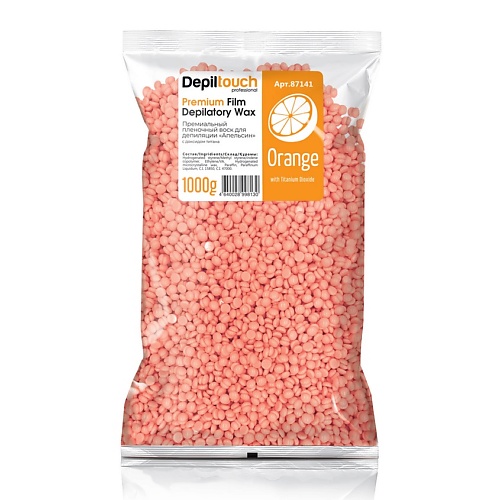 

DEPILTOUCH PROFESSIONAL Воск премиальный пленочный с ароматом цитрусов Premium Film Depilatory Wax Orange, Воск премиальный пленочный с ароматом цитрусов Premium Film Depilatory Wax Orange