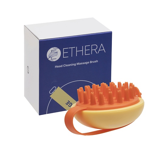 

ETHERA Массажная силиконовая щётка для мытья головы, желтый, Массажная силиконовая щётка для мытья головы, желтый