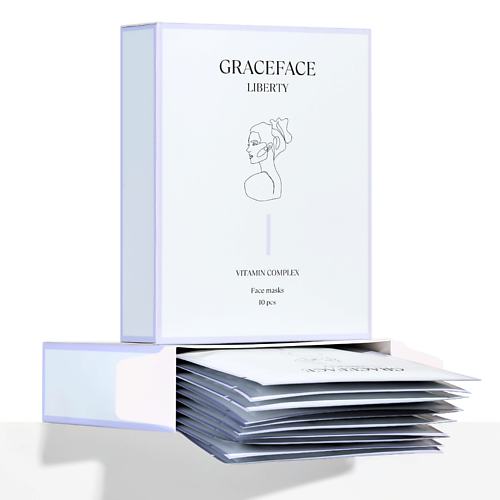 

GRACE FACE Набор тканевых масок для лица увлажняющих с витаминным комплексом, Набор тканевых масок для лица увлажняющих с витаминным комплексом