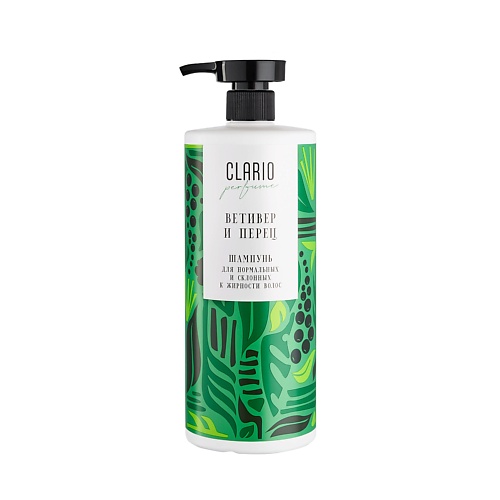 

CLARIO Шампунь парфюмированный «Ветивер и перец» 1000, Шампунь парфюмированный «Ветивер и перец»