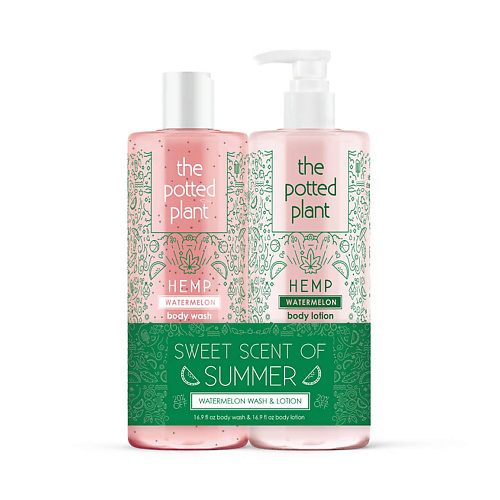 

THE POTTED PLANT Набор ультра увлажняющих средств для ухода за телом Watermelon Duo Bundle, Набор ультра увлажняющих средств для ухода за телом Watermelon Duo Bundle